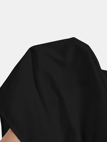 SHEIN ICON 女士时尚性感音乐派对短袖超短款衬衫 - 黑色 - 查看 7