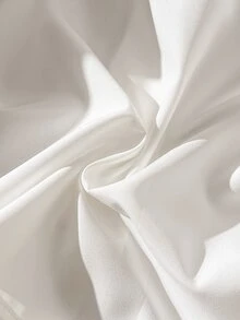 Franclia 女款純色短袖側抽繩休閒優雅襯衫 辦公商務 白色 夏季 - 白色 - 查看 5