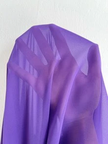 Viva Relle Plus Size Women's Elegant Sexy Dark Purple Summer Formal Chiffon Maxi Dress,Spaghetti Strap Ruffle Hem High Slit,Party Evening Cocktail,Wedding - Purple - View 5