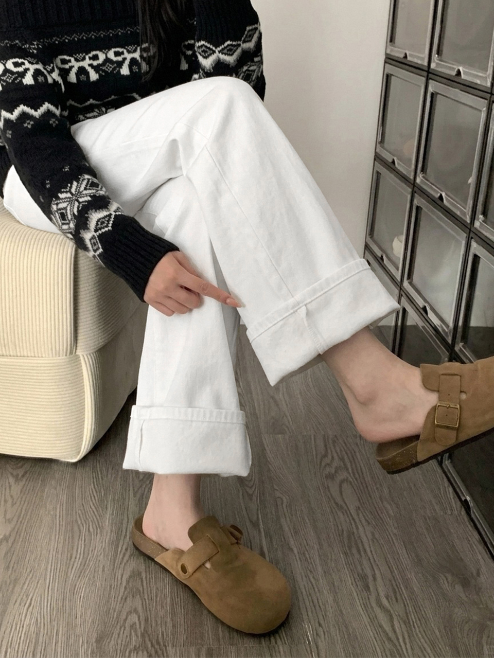 Women's Solid Color Casual Versatile Daily Wear Jeans Fall