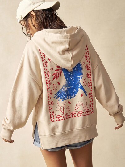 Bohemela Casual Solid Color Knit Hooded Collar Long Sleeve Loose Fit Women's Sweatshirt,Perfect For Fall Vacations, Music Festivals, Daily Wear, Halloween, Par