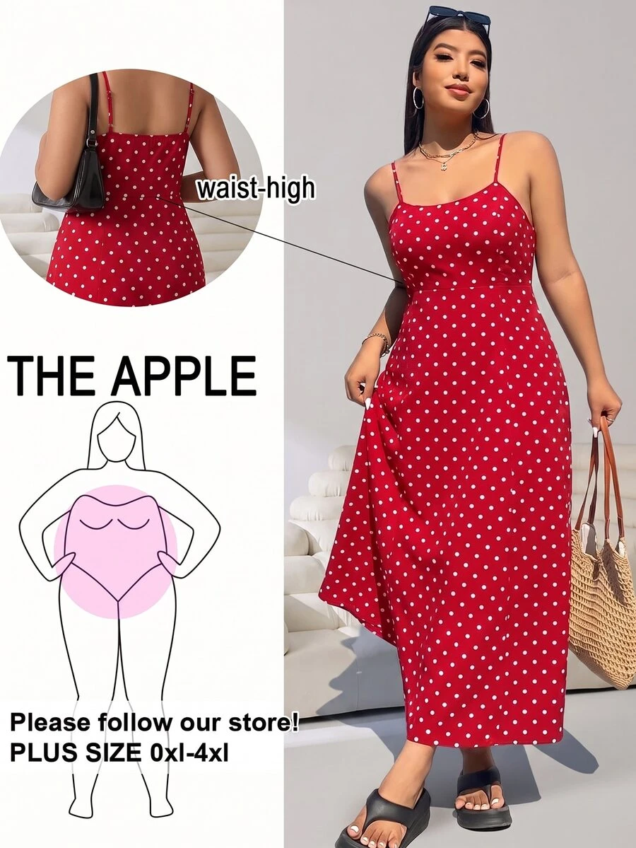 Solflare Spring/Summer Clothing Spaghetti Strap Back Lace-Up Adjustable Waist Invisible Zipper Plus Size Dress Beach Wedding Guest - Multicolor - View 1