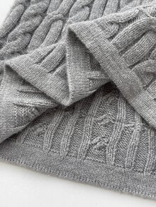 Elamini Sweater Lengan Panjang Kasual Serbaguna untuk Wanita dengan Motif Patchwork Renda, Cocok untuk Penggunaan Sehari-hari - Grey - View 7