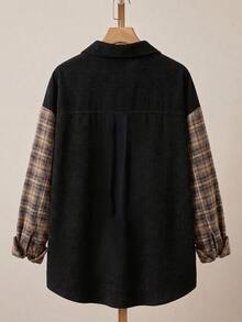 SHEIN CURVE+ 女款大尺碼 22W 春季時尚休閒寬鬆基礎襯衫洋裝 - 彩色 - 查看 2