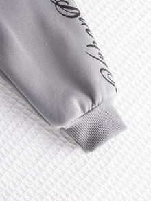 SHEIN 兒童小男孩純色針織柔軟連帽長袖外套 - 彩色 - 查看 6