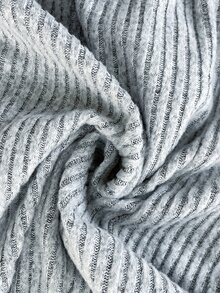 Easura Setelan 2 Potong Atasan dan Celana Rajut Warna Kontras dengan Desain Kancing untuk Musim Gugur - Grey - View 7