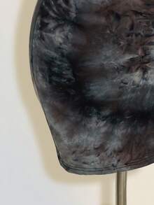 SHEIN ICON 系领紧身露背扎染迷你连衣裙 - 灰色 - 查看 6
