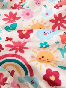 SHEIN 女孩可愛印花保暖內裡加厚拉鍊夾克，秋冬款 - 彩色 - 查看 5