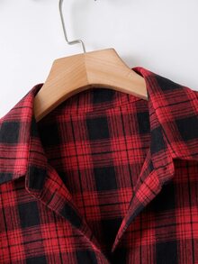 SHEIN CURVE+ 大尺碼女款感恩節秋季休閒日常穿著襯衫 - 彩色 - 查看 5