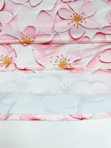 EMERY ROSE 大码女式碎花休闲上衣，夏季新品，粉色，花朵图案，时尚百搭，优雅风格，适合度假和约会 - 彩色 - 查看 6