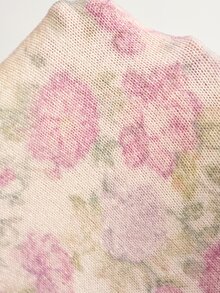 Bohemela Women's Casual Floral Print Sweater, Autumn/Winter - Apricot - View 9