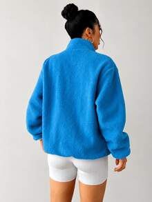 Exploreva Autumn/Winter Casual Outdoor Warm Fleece Jacket - Blue - View 2