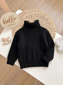 SHEIN 2PCS Baby Girls Sweaters - Black - View 5