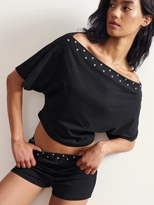 Bohemela Women Two-Piece Outfits - Black - View 3