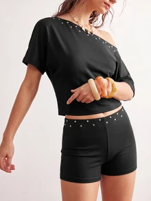 Bohemela Women Two-Piece Outfits - Black - View 7