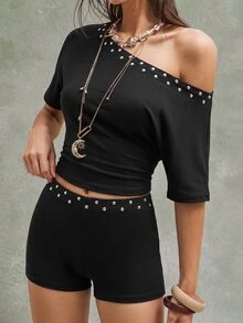 Bohemela Women Two-Piece Outfits - Black - View 9