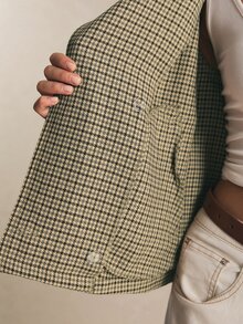 Poéselle 女款格紋休閒百搭日常通勤風衣 - 彩色 - 查看 10