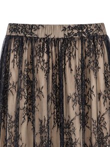 GlowEve CURVE Fashionable Elegant Lace Plus Size Women's A-Line Skirt - Black - View 5