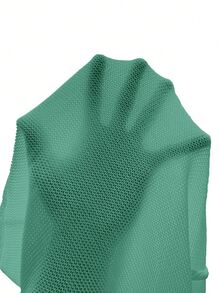 SHEIN Women's Casual Solid Color Round Neck Batwing Sleeve Sweater Vest, Summer - Dark Green - View 9