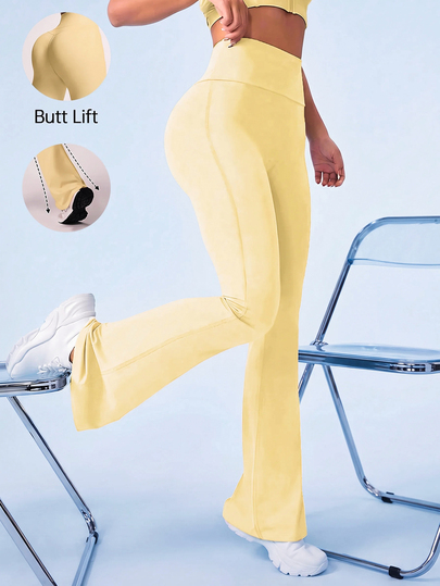 SHEIN Sovereign Charm Legging Yoga Ketat Pinggang Tinggi Pengontrol Perut dan Pengangkat Bokong, Celana Ketat Pembentuk Tubuh Kasual untuk Kebugaran