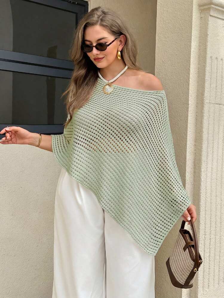 Easura Plus Size Sweaters - Green - View 6