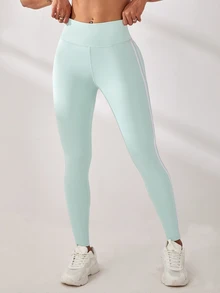 SHEIN Sovereign Charm In-Stock Sports Leggings Yoga Women Pants - Baby Blue - View 3