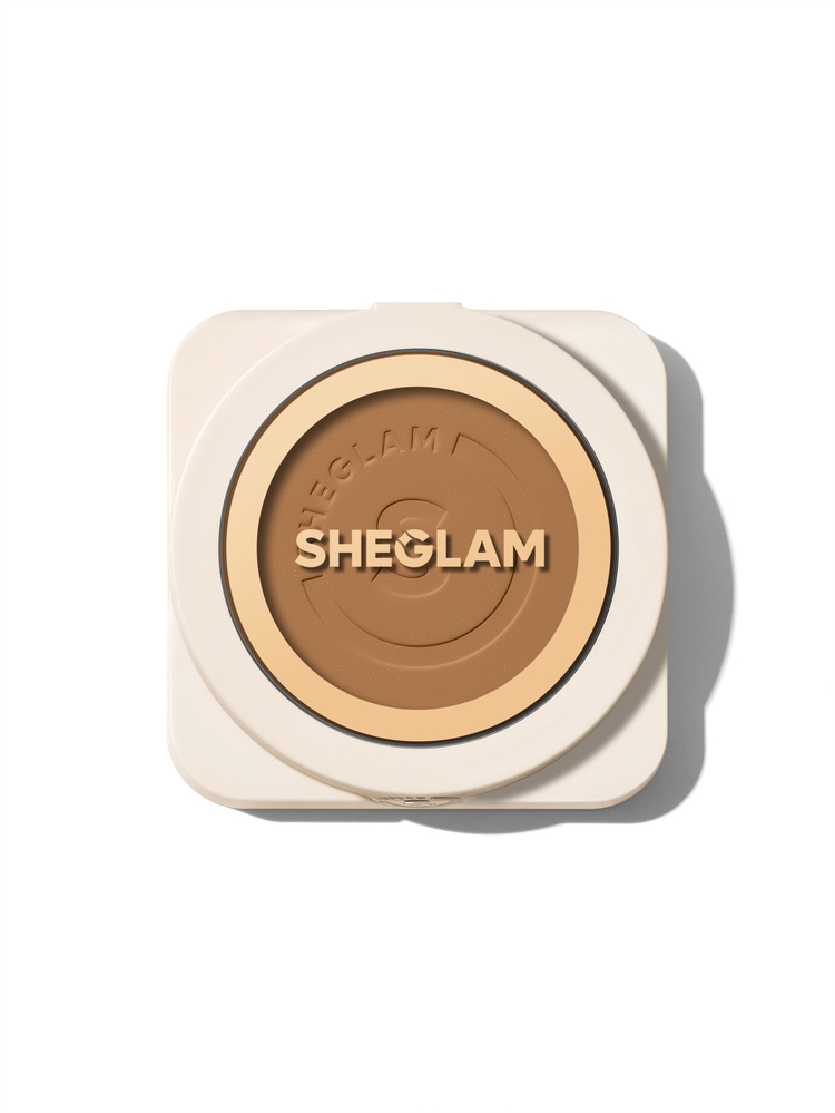 SHEGLAM Skin-Focus High Coverage Powder Foundation-Cappuccino Brand Beauty Cosmetic Makeup For Women And Girls - Cappuccino - View 12