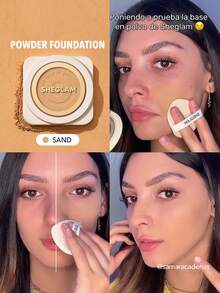 SHEGLAM Skin-Focus High Coverage Powder Foundation-Sand Brand Beauty Cosmetic Makeup For Women And Girls - Sand - View 1