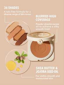 SHEGLAM Skin-Focus High Coverage Powder Foundation-Sand Brand Beauty Cosmetic Makeup For Women And Girls - Sand - View 3