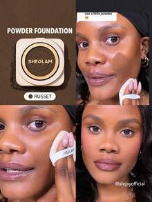 SHEGLAM Skin-Focus High Coverage Powder Foundation-Russet Brand Beauty Cosmetic Makeup For Women And Girls - Russet - View 1