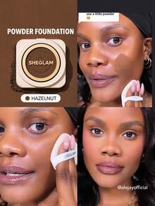SHEGLAM Skin-Focus High Coverage Powder Foundation-Hazelnut Brand Beauty Cosmetic Makeup For Women And Girls - Hazelnut - View 1