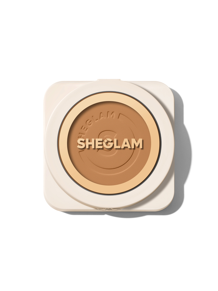 SHEGLAM Skin-Focus High Coverage Powder Foundation-Almond Brand Beauty Cosmetic Makeup For Women And Girls - Almond - View 12