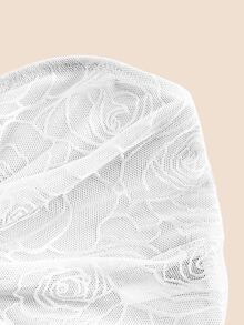SHEIN ICON 春季扭結前開叉边无肩带白色上衣 - 白色 - 查看 6