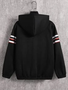 SHEIN Kids Tween Boy Casual Sports College Print Pattern Retro Hoodie ...