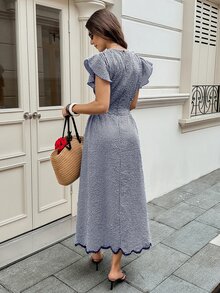 Serisse 女款休閒格紋度假洋裝 - 彩色 - 查看 6