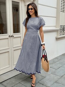 Serisse 女款休閒格紋度假洋裝 - 彩色 - 查看 5