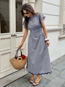Serisse 女款休閒格紋度假洋裝 - 彩色 - 查看 4
