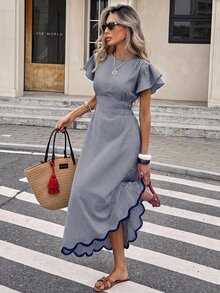 Serisse 女款休閒格紋度假洋裝 - 彩色 - 查看 1