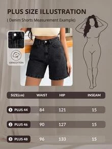 SHEIN Solid Black Casual Denim Mini Skirt With Pockets Formal Brunch Summer - Black - View 7