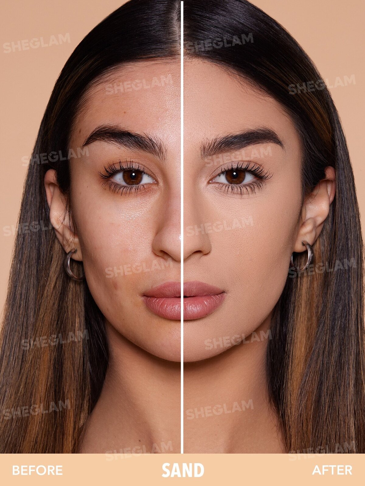Skin-Focus High Coverage Powder Foundation-Sand