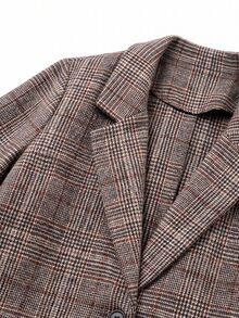GlowEve CURVE Plus Size Autumn/Winter Daily Button Long Sleeve Commuter Blazer - Multicolor - View 5