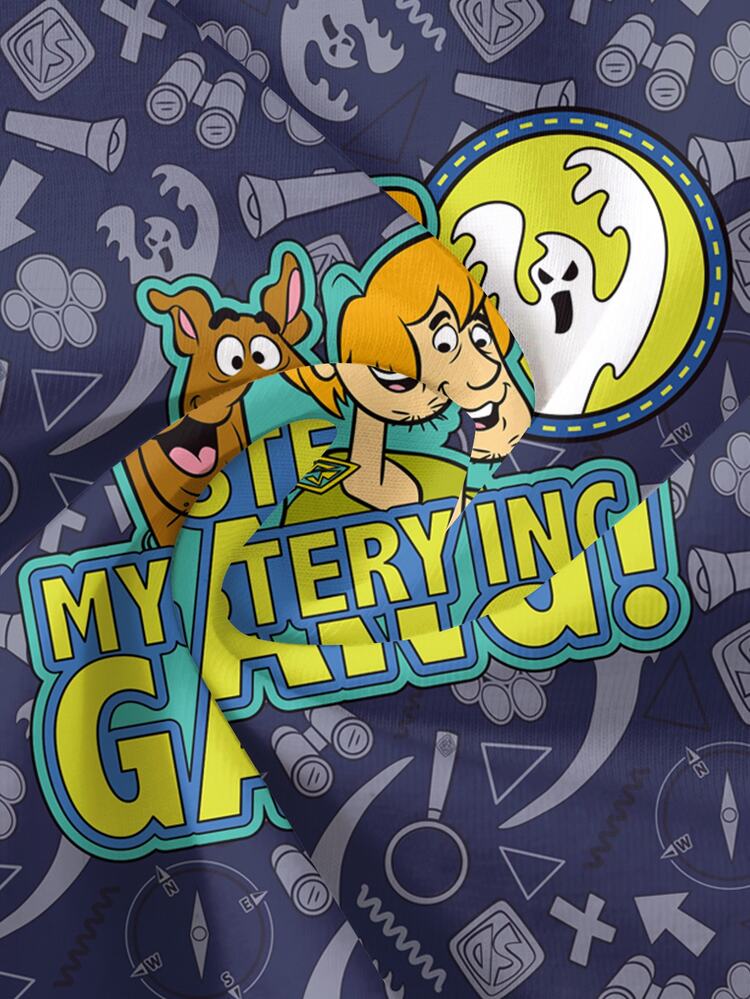 SCOOBY-DOO X SHEIN 小男孩圓領短袖休閒百搭T恤 DOO - 白色 - 查看 6