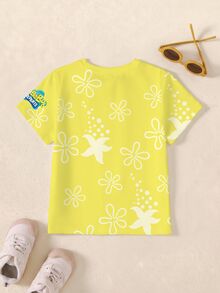 SpongeBob SquarePants | SHEIN 3PCS Young Boys T-Shirts - Multicolor - View 27