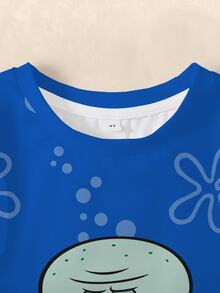 SpongeBob SquarePants | SHEIN 3PCS Young Boys T-Shirts - Multicolor - View 3
