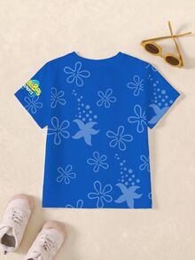 SpongeBob SquarePants | SHEIN 3PCS Young Boys T-Shirts - Multicolor - View 10