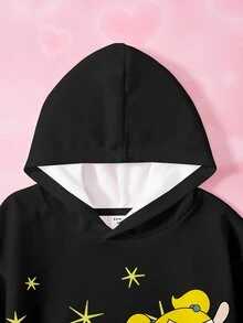 THE POWERPUFF GIRLS X SHEIN Sweatshirt Anak Perempuan dengan Cetakan Huruf - Putih - View 3