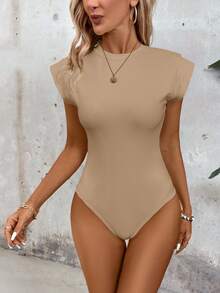 SHEIN LUNE 2pcs/Set Solid Color Casual Fitted Bodysuit For Women, Comfortable For Summer Suitable For Going Out,Casual - Multicolor - View 3