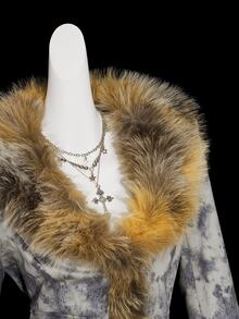 SHEIN ICON Women's Faux Fur Jacket, Fashionable & Sexy - Multicolor - View 5