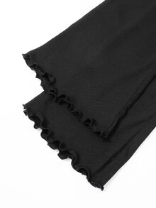 SHEIN 2PCS Young Girls Pants - Black - View 4