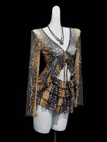 SHEIN ICON 2pcs Women Deer Print Cardigan Top And Layered Cake Shorts Set - Brown - View 5